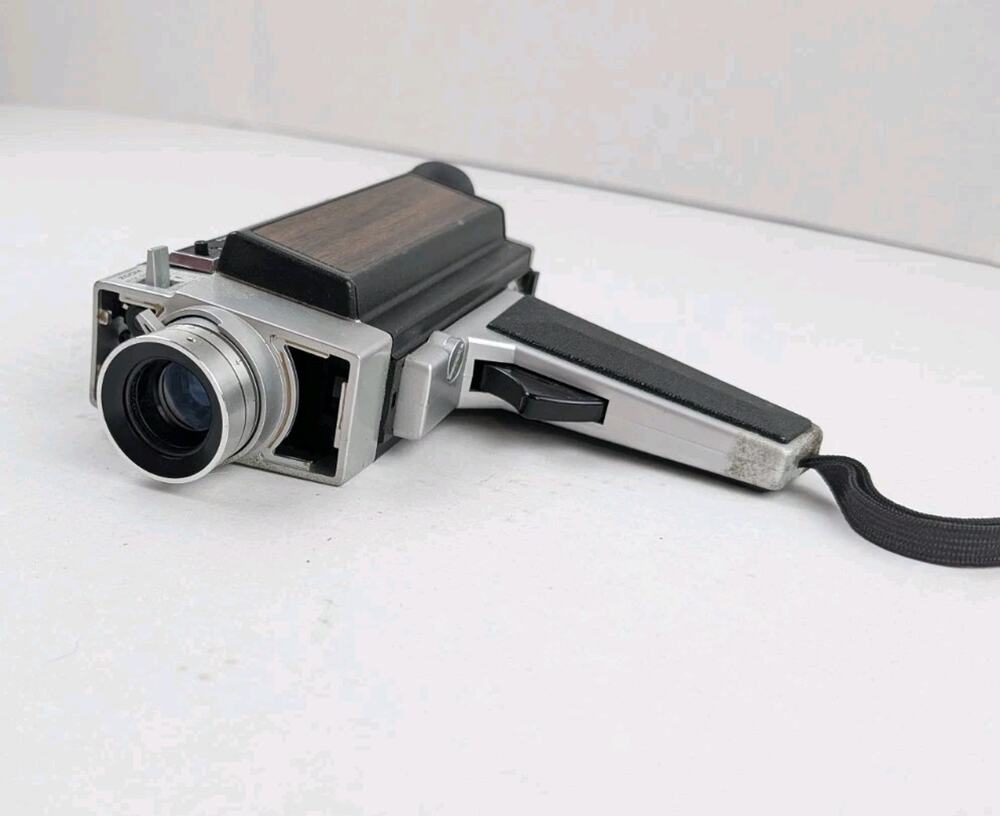Vintage 8mm Movie Camera Woodgrain Handheld Film Camera Untested Retro Prop